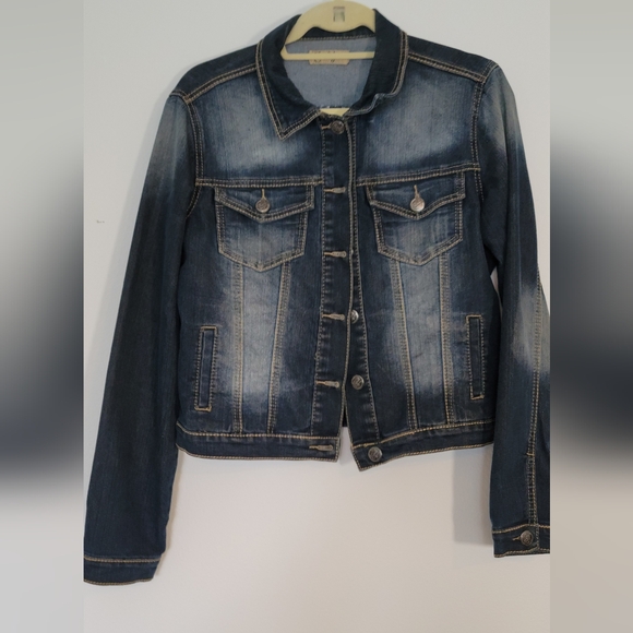 Earl Jeans Dark Blue Denim Jacket - Picture 3 of 10